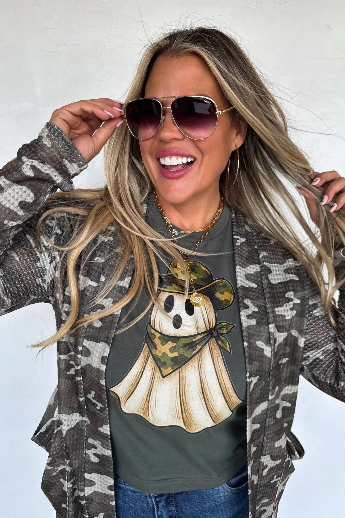 PREORDER: Camo & Cheetah Print Lola Cardigan