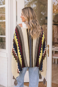Chilly Nights Kimono Wrap with Tassel Tie