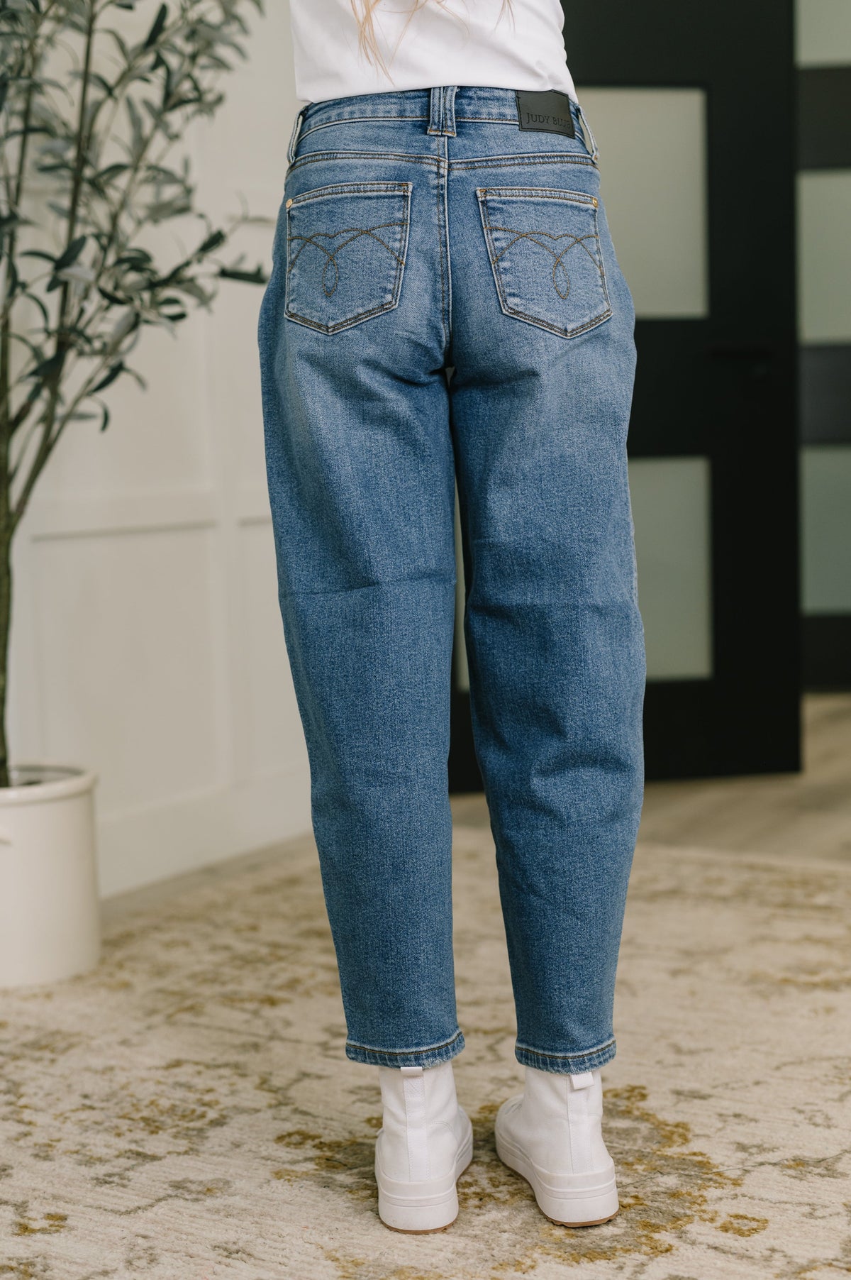 Bella High Waist Soft Barrel Stitch Thru Pocket