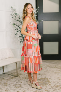 Extra Sentimental Wide Strap Tiered Dress