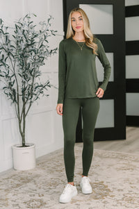 Get Me Cozy Set in Dark Olive