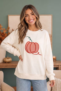 Pumpkin Patch Corded Sweatshirt