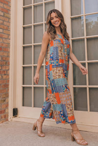 Patchwork Dream Halter Jumpsuit