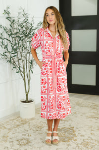 La Femme Hour Collared Button Down Dress