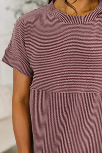 On Repeat Cable Ribbed Knit Tee