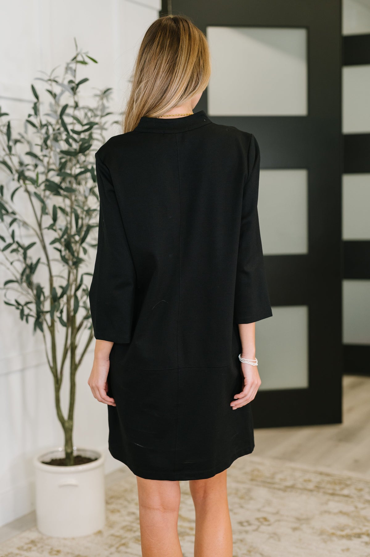 Portfolio Quarter Sleeve Dress in Black – Urban Muse Boutique