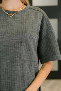 So Thoughtful That Way Textured T-Shirt Dress