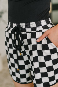 Your Move Checkered Shorts